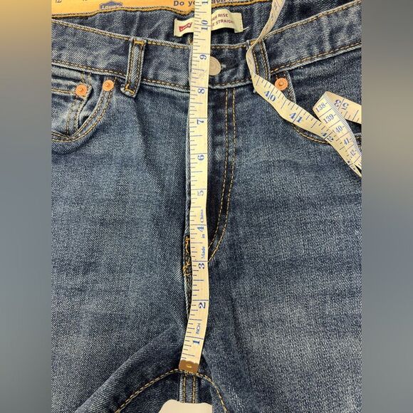 Levis High Rise Ankle Straight Raw Hem Jeans Girls 16 Adjustable Waist band - Picture 7 of 8